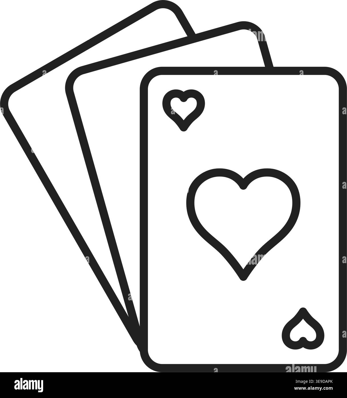 Icône de carte à jouer dans un style plat. Illustration vectorielle de jeu de poker sur fond isolé. Concept d'affaires de signe de casino de jeu. Illustration de Vecteur