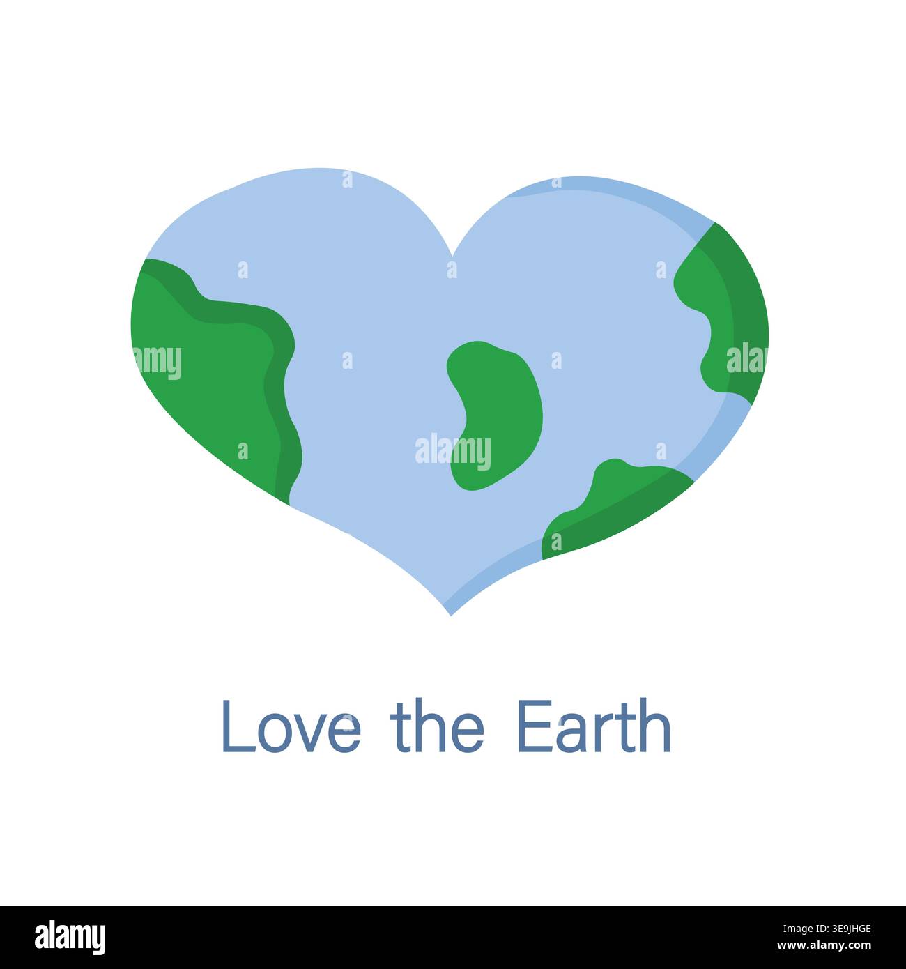 Illustration de la terre en forme de coeur favorisant la conscience écologique Illustration de Vecteur