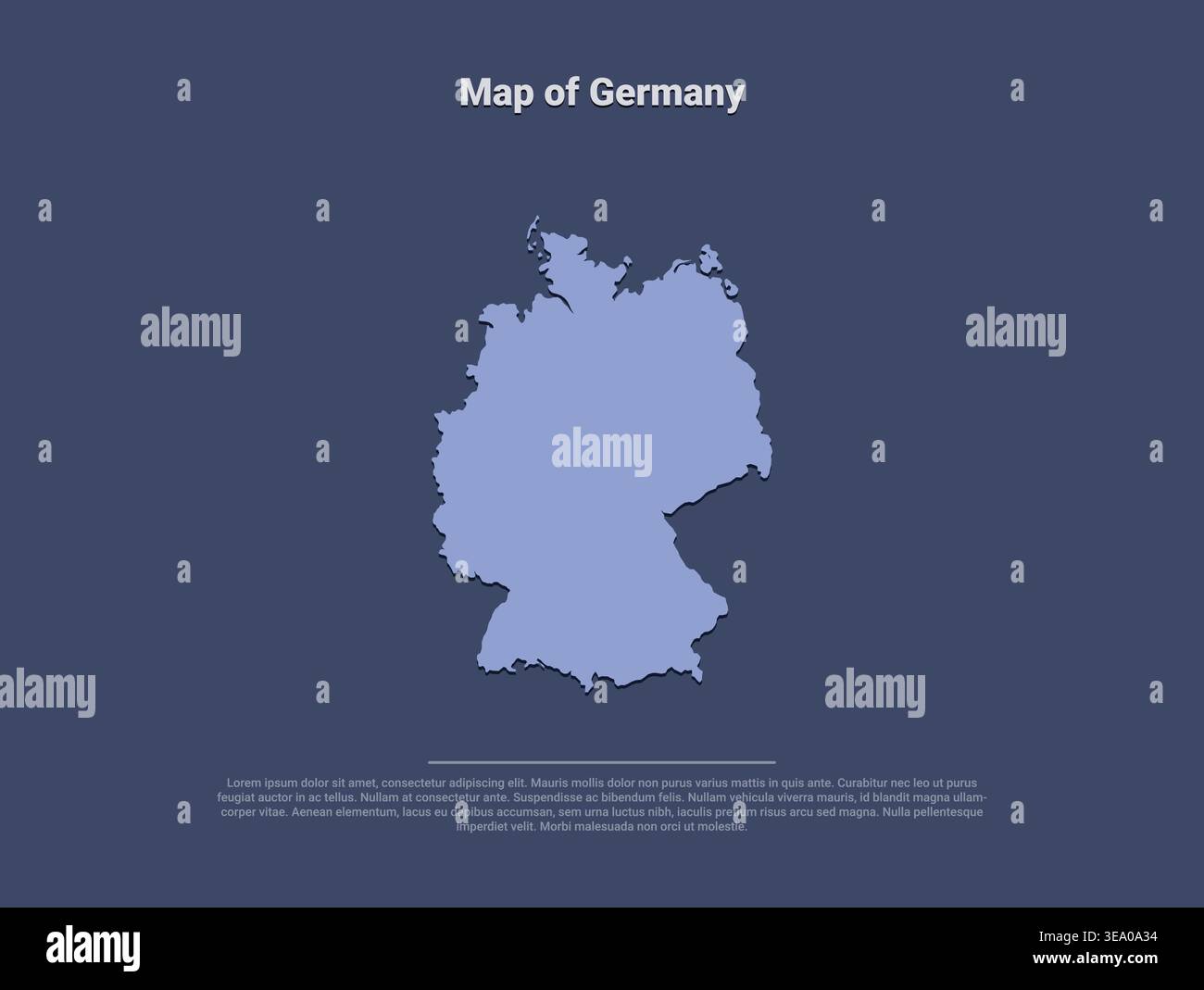 Carte de haute qualité de l'Allemagne avec des frontières claires détails géographiques et des divisions régionales idéales pour les guides de voyage de matériel éducatif et de conception proj Illustration de Vecteur