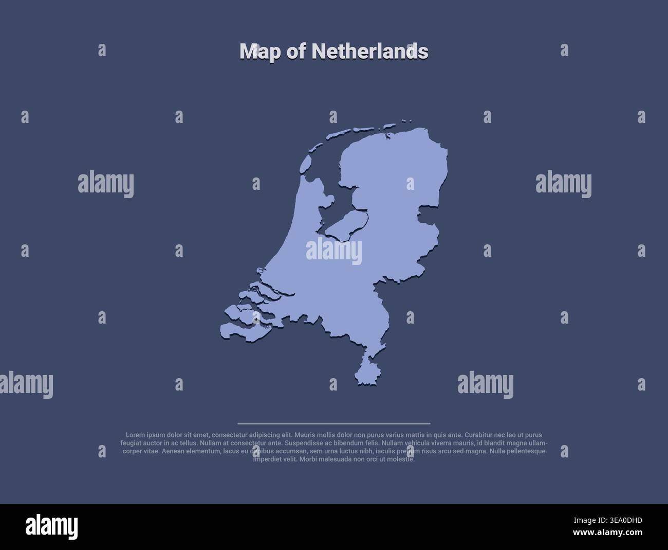 Carte de haute qualité des pays-Bas avec des frontières claires détails géographiques et des divisions régionales idéales pour les guides de voyage de matériel éducatif et la conception Illustration de Vecteur