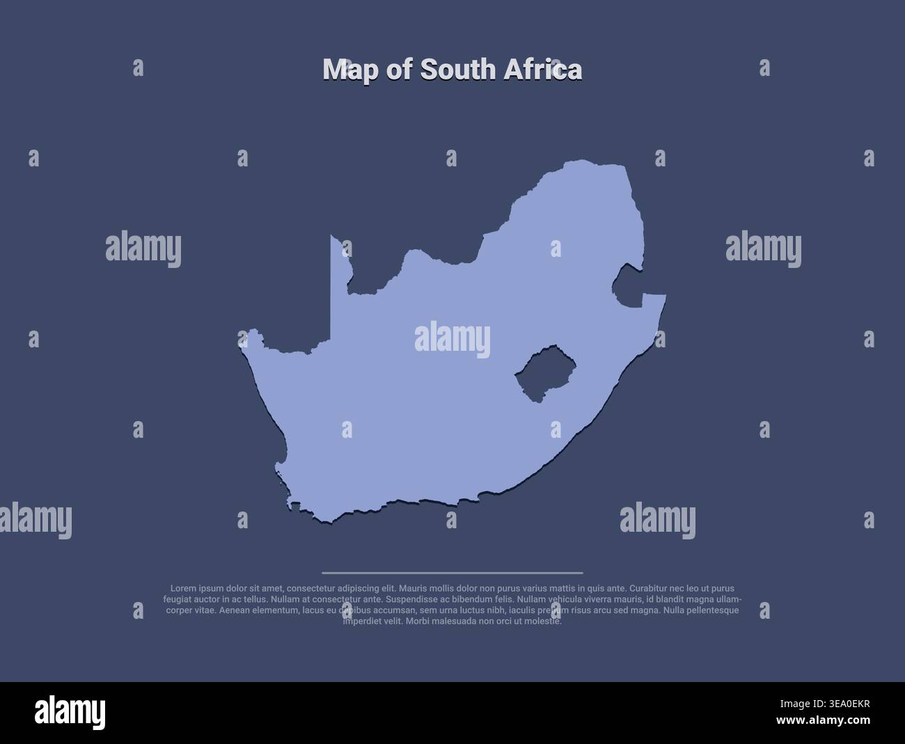 Carte de haute qualité de l'Afrique du Sud avec des frontières claires détails géographiques et des divisions régionales idéales pour les guides de voyage de matériel éducatif et la conception Illustration de Vecteur