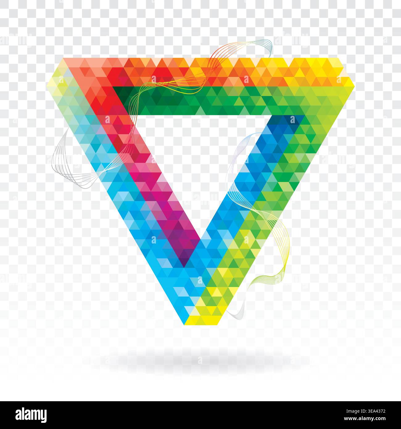 Illusion Triangle Geometric Colors arrière-plan abstrait. Illustration de Vecteur