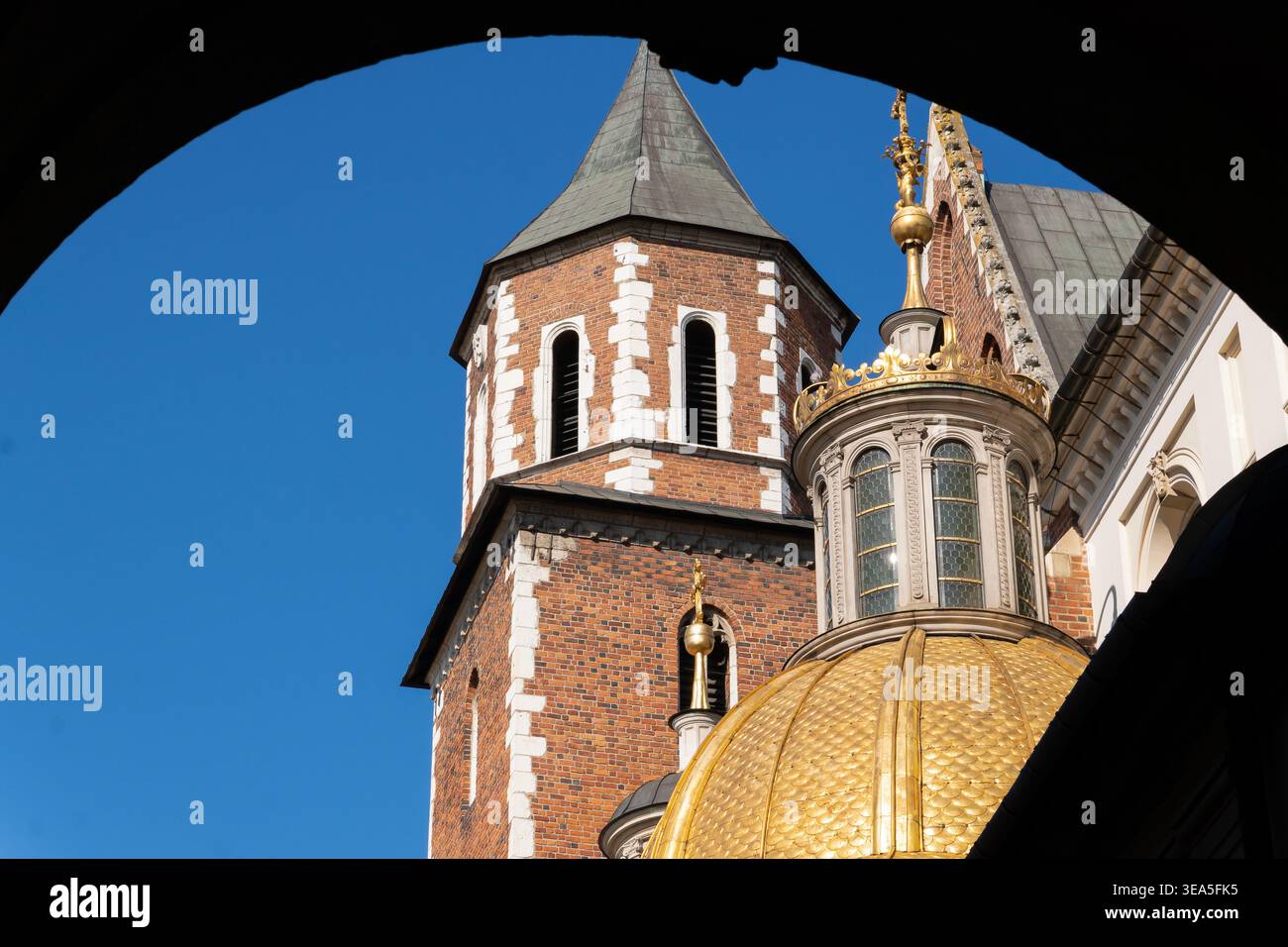 Cathédrale du Wawel, basilique de Saint Stanislas et Saint Venceslas, complexe du château de Wawel, colline du Wawel, Cracovie, Pologne Banque D'Images