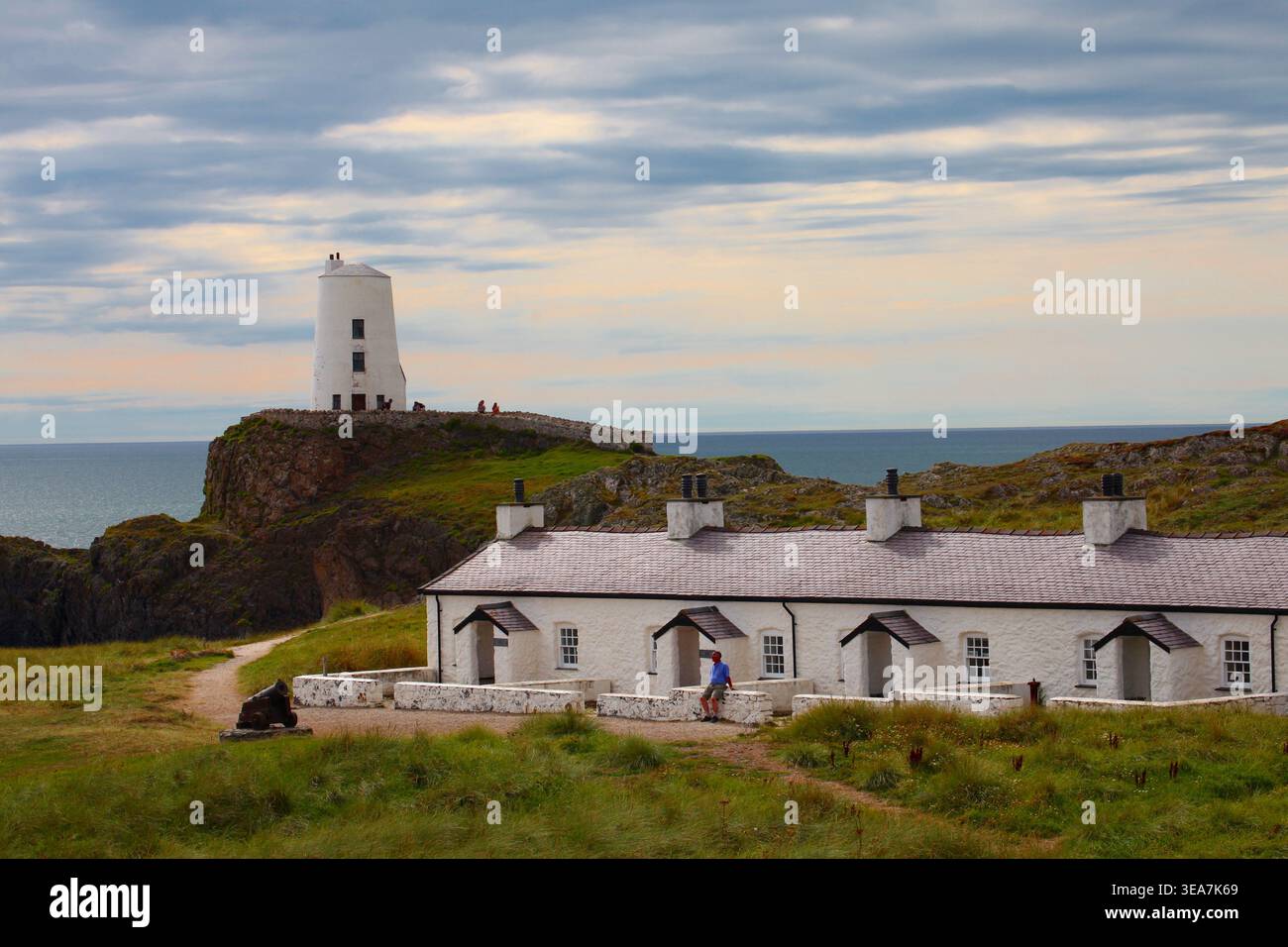 Phare de Lladdwyn Island, pays de Galles, Royaume-Uni Banque D'Images