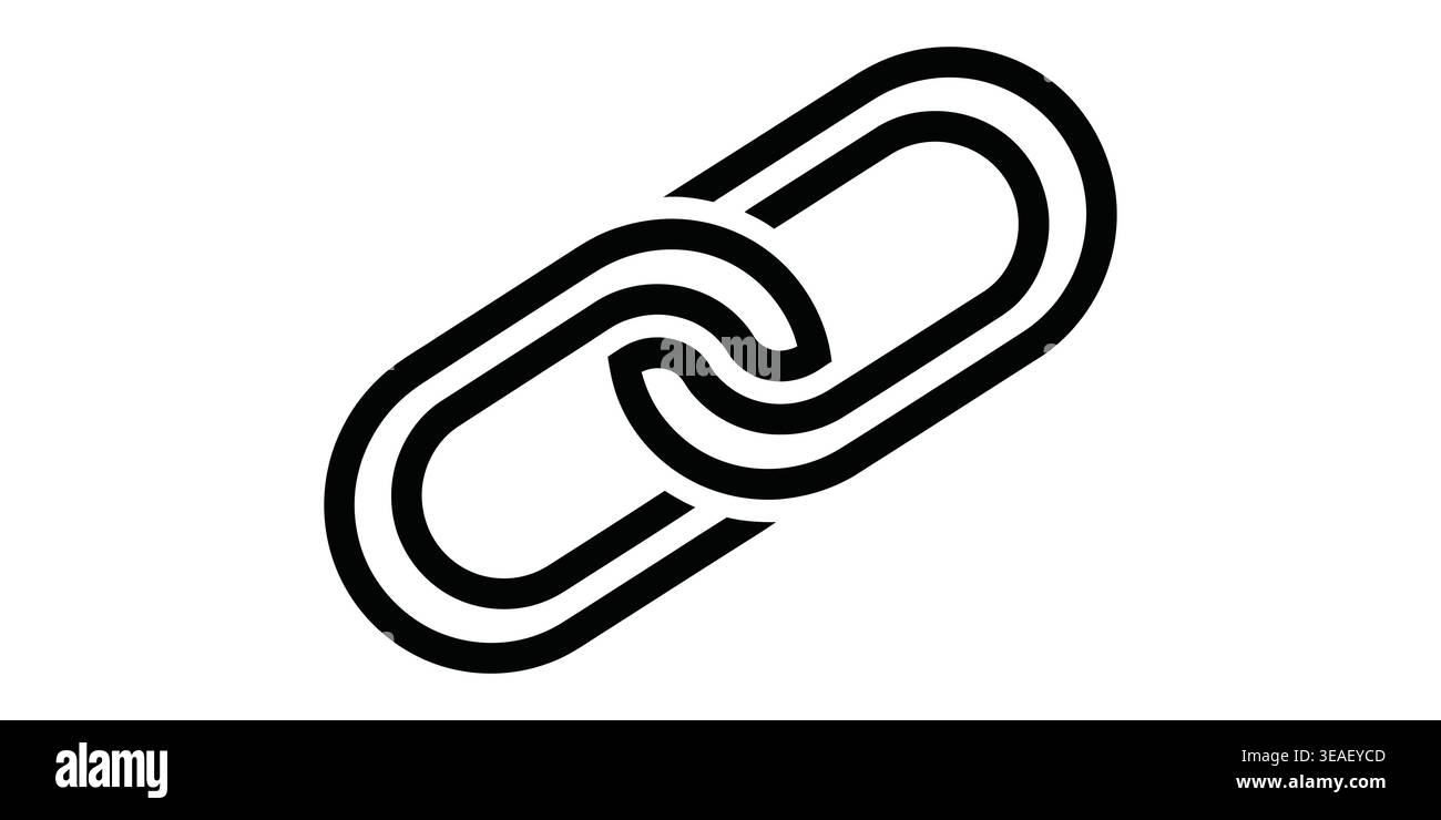 Symbole emblématique et universellement reconnu de connexion et de liaison de documents icônes de contact vectorielles Illustration de Vecteur