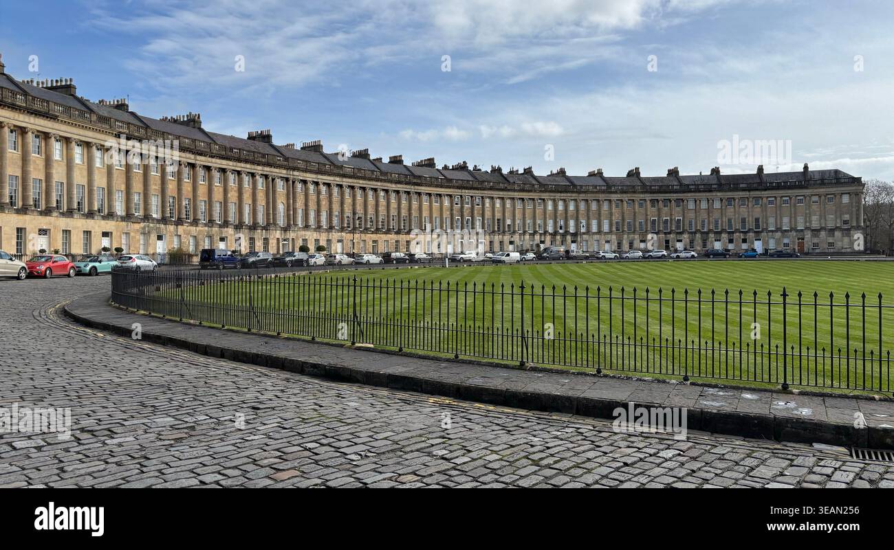 Le Royal Crescent à Bath, Angleterre Banque D'Images