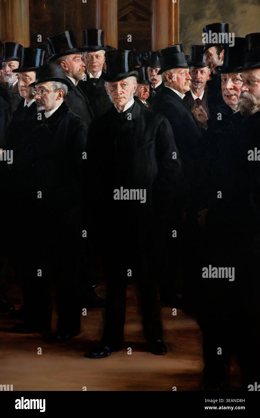 Détails de la peinture de P.S. Krøyer, de la Bourse de Copenhague, 1895, Kunstmuseum Brandts, Odense, Funen, Danemark Banque D'Images