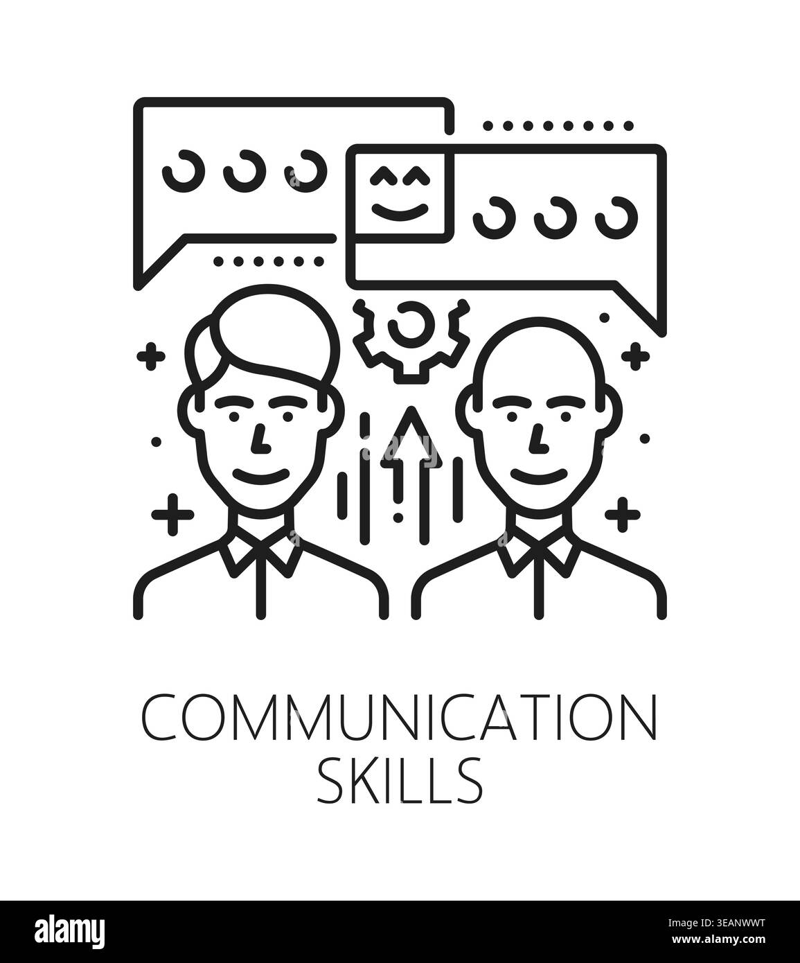 Communication skills interpersonal Banque d'images noir et blanc - Alamy