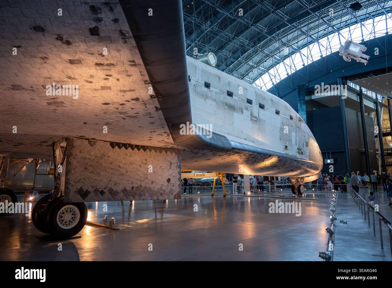 Chantilly, va - 06 juin 24 : détail de la navette spatiale Discovery exposé au Steven F. Udvar-Hazy Center à Chantilly, Virginie, États-Unis. Banque D'Images