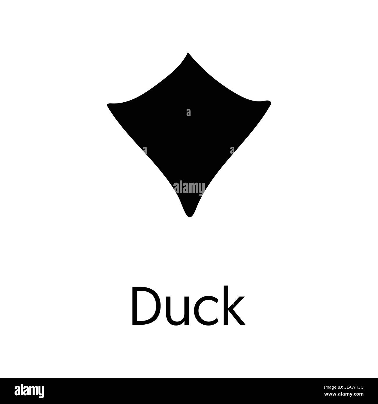 Empreinte de canard Silhouette empreinte de patte icône vectorielle Noir symbole isolé de la piste de la faune Illustration de Vecteur