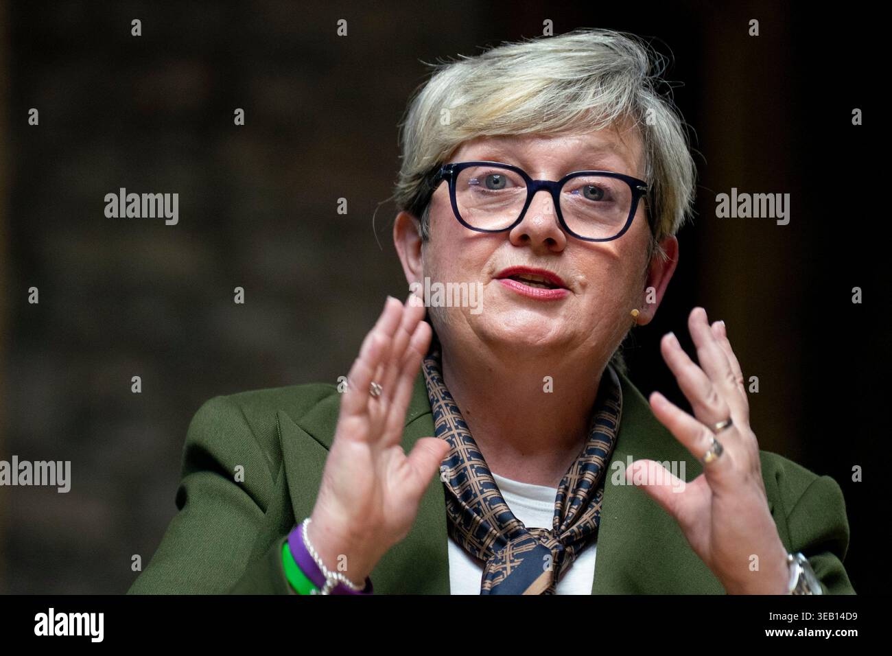 23 avril 2026. Joanna Cherry KC s'exprimant lors du lancement de la publication de son livre Keeping the Dream Alive à Édimbourg, en Écosse, au Royaume-Uni Banque D'Images