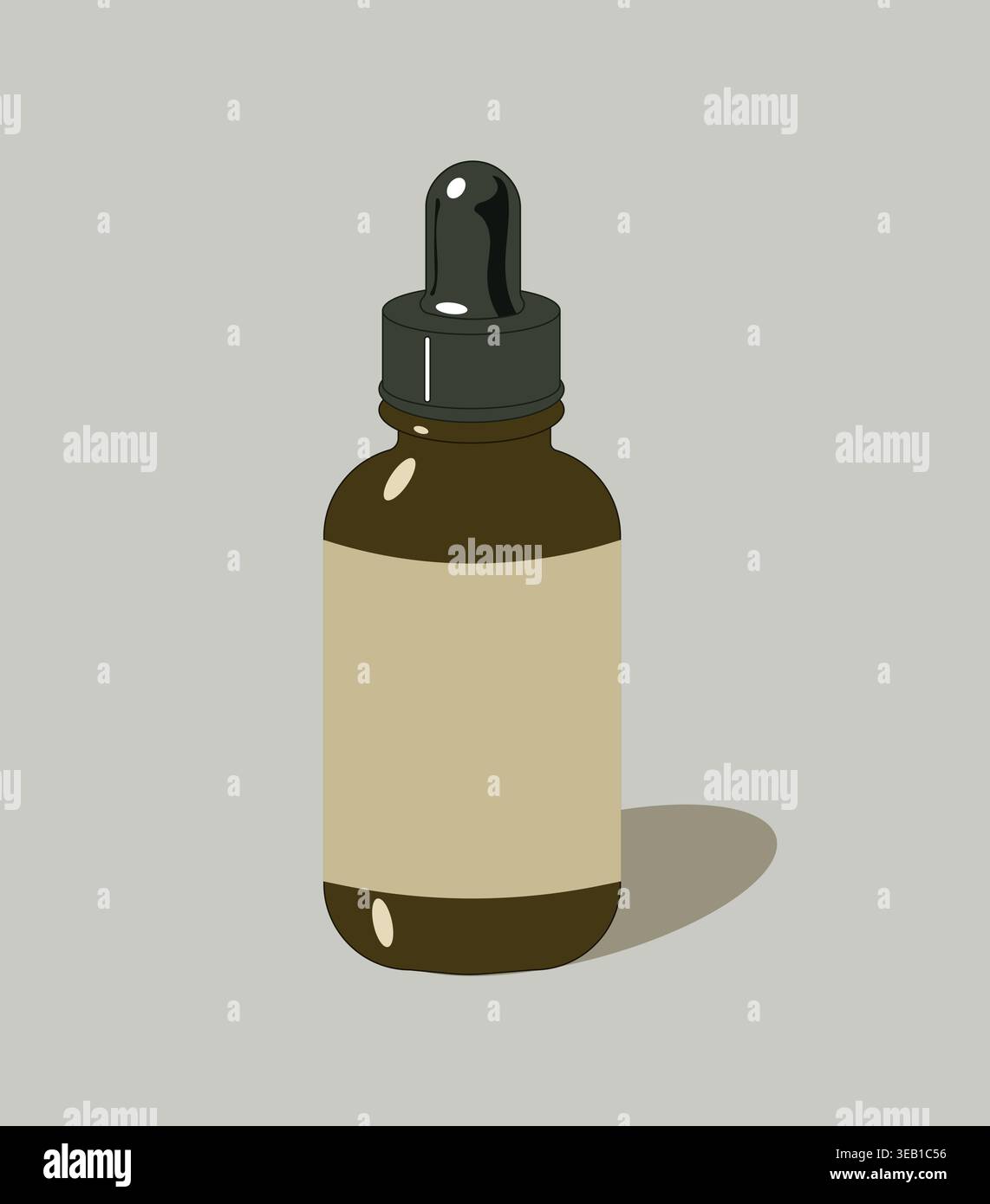 Maquette de bouteille cosmétique – illustration du contenant de la crème ou de l'huile de soin de la peau Illustration de Vecteur