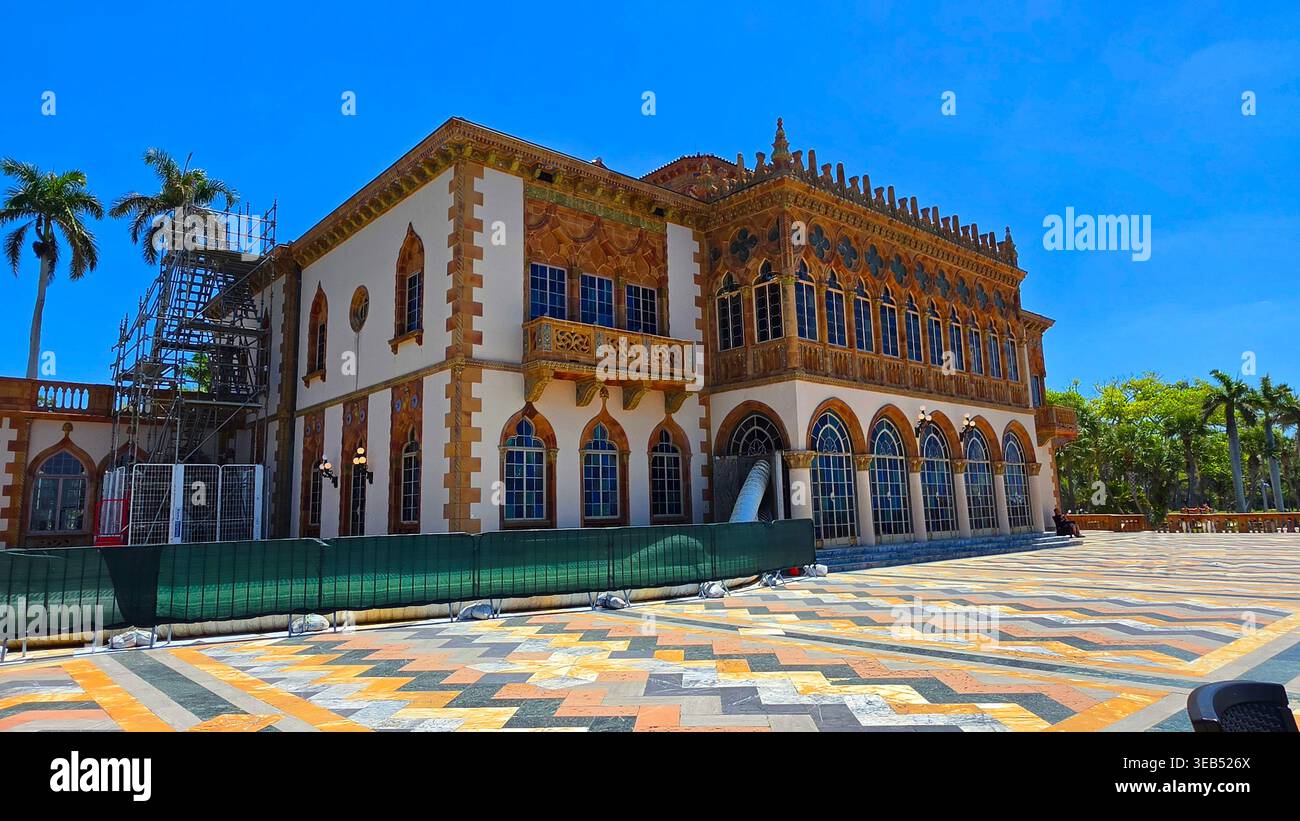 Ca' d'Zan domaine manoir de John et Mable Ringling Museum of Art Sarasota Florida USA 04.21.2026 Banque D'Images