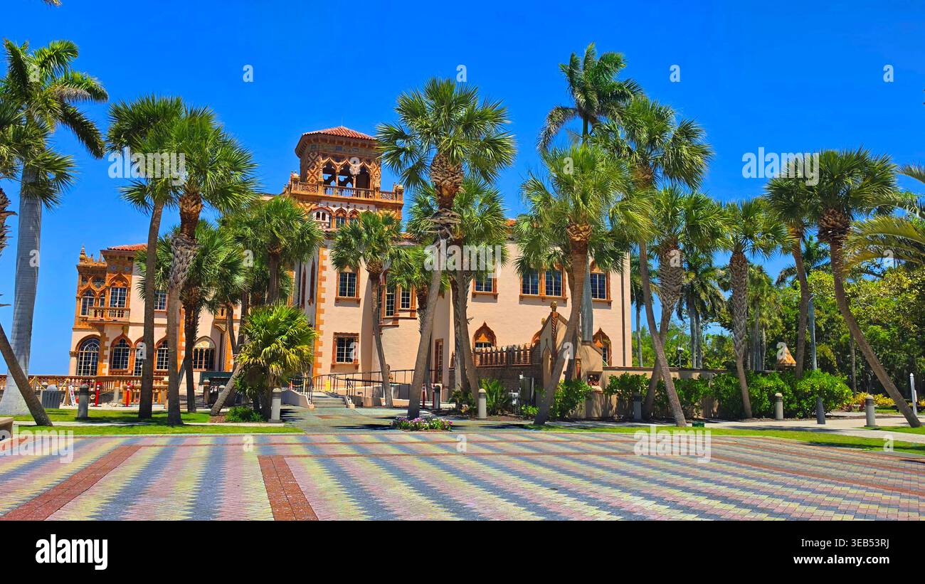 Ca' d'Zan domaine manoir de John et Mable Ringling Museum of Art Sarasota Florida USA 04.21.2026 Banque D'Images