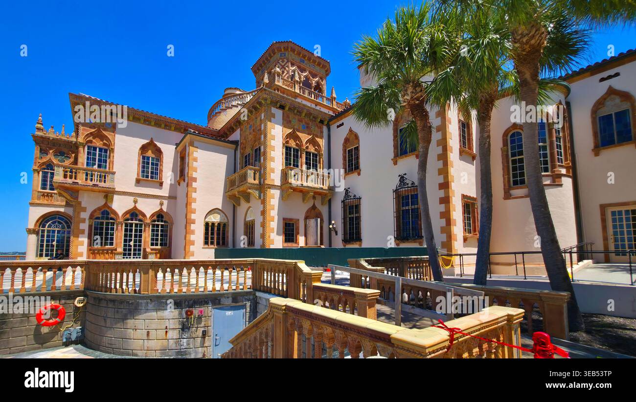 Ca' d'Zan domaine manoir de John et Mable Ringling Museum of Art Sarasota Florida USA 04.21.2026 Banque D'Images