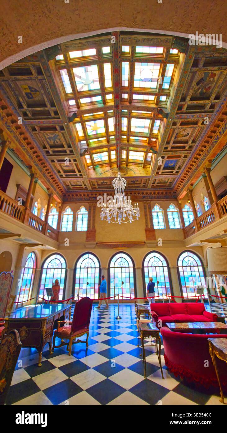 Grande salle dans Ca' d'Zan Mansion de John et Mable Ringling Museum of Art Sarasota Florida USA 04.21.2026 Banque D'Images