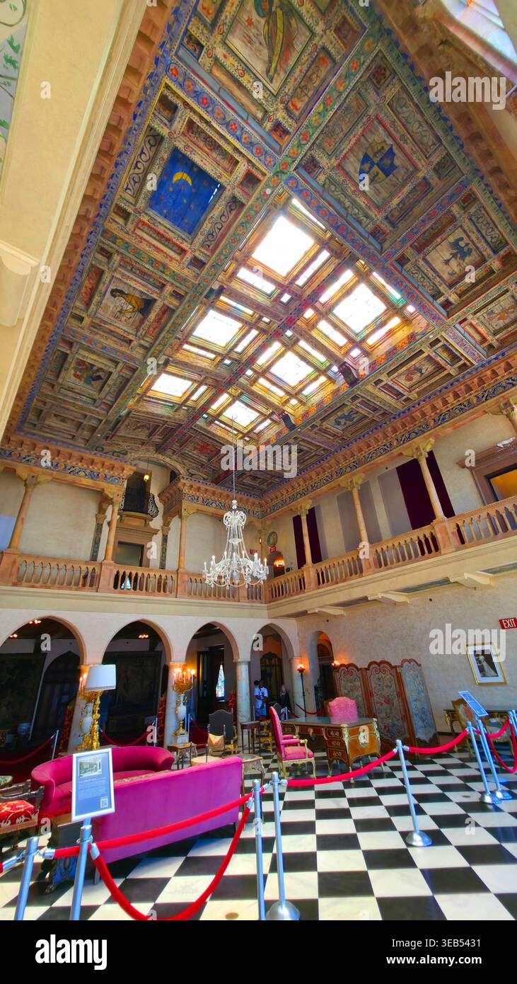 Grande salle dans Ca' d'Zan Mansion de John et Mable Ringling Museum of Art Sarasota Florida USA 04.21.2026 Banque D'Images