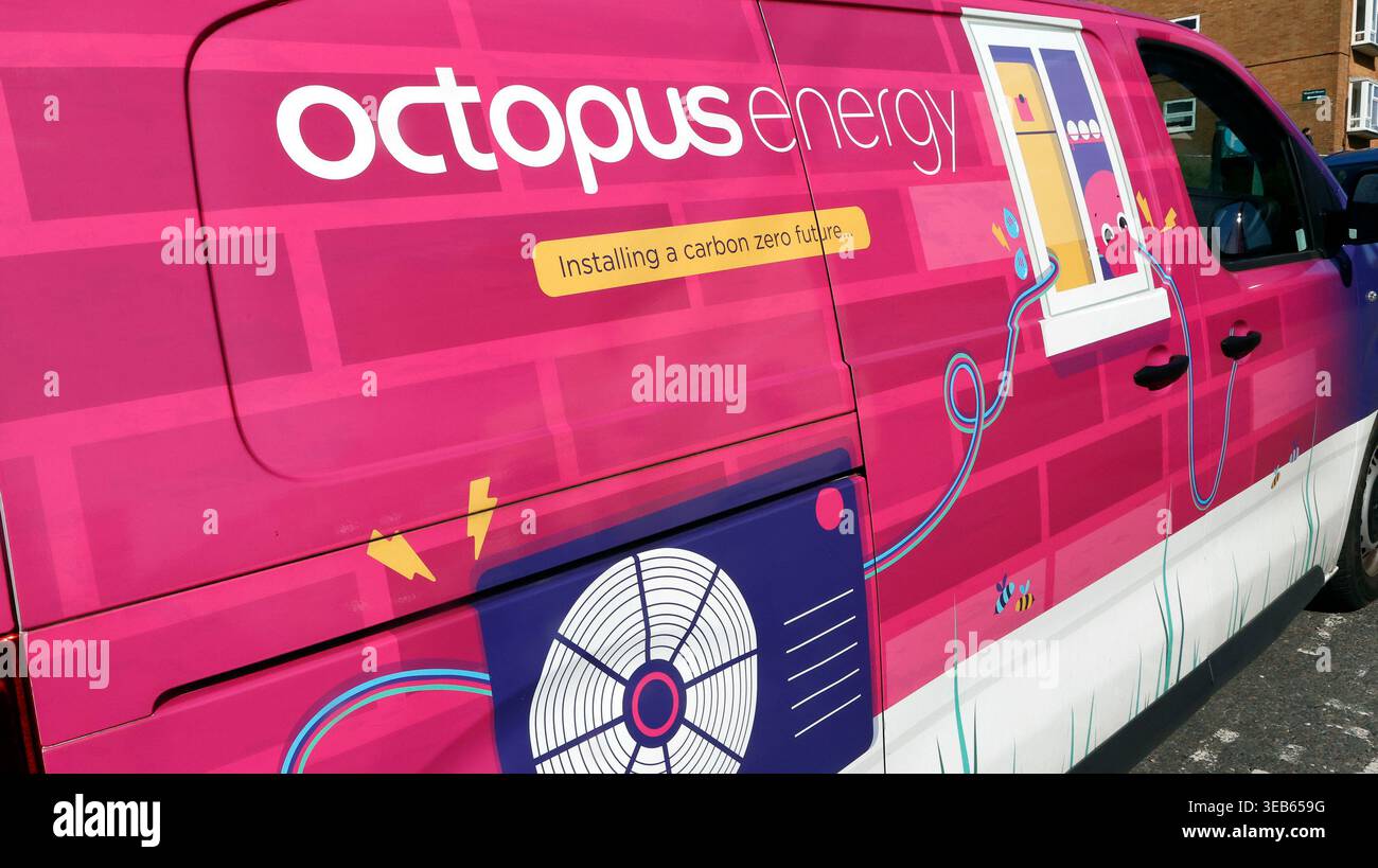 Fourgon Octopus Energy à Brighton, East Sussex, Royaume-Uni Banque D'Images
