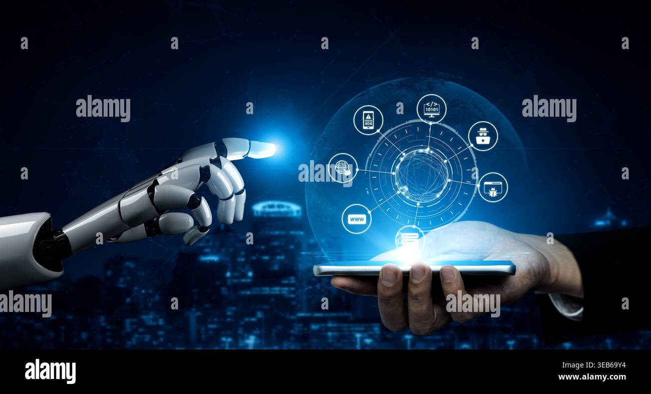 Les assistants de codage IA améliorent la programmation, automatisent la génération de code, déboguent efficacement et accélèrent le développement de produits numériques grâce à des outils avancés Banque D'Images