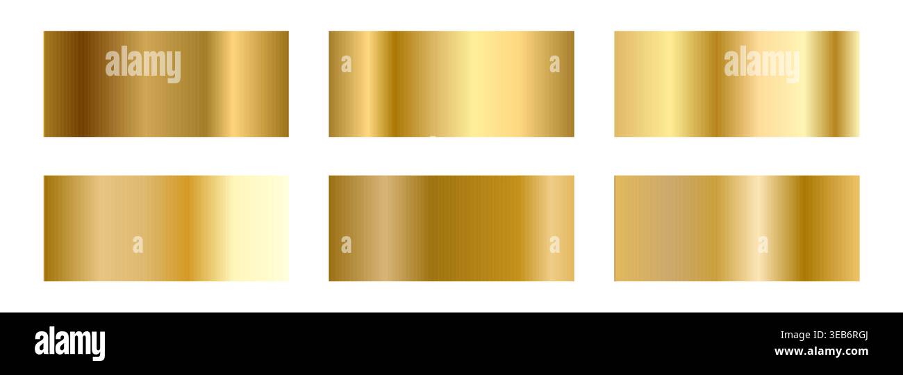 Élégants gradients dorés. Feuille métallique pour des designs de luxe avec palette premium. Illustration vectorielle Illustration de Vecteur