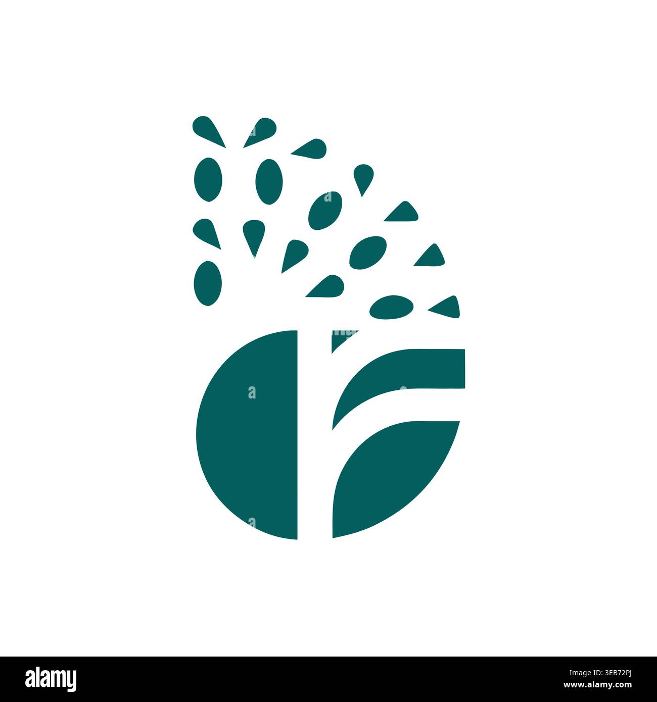 Logo Abstract Tree Growth Circle Illustration de Vecteur