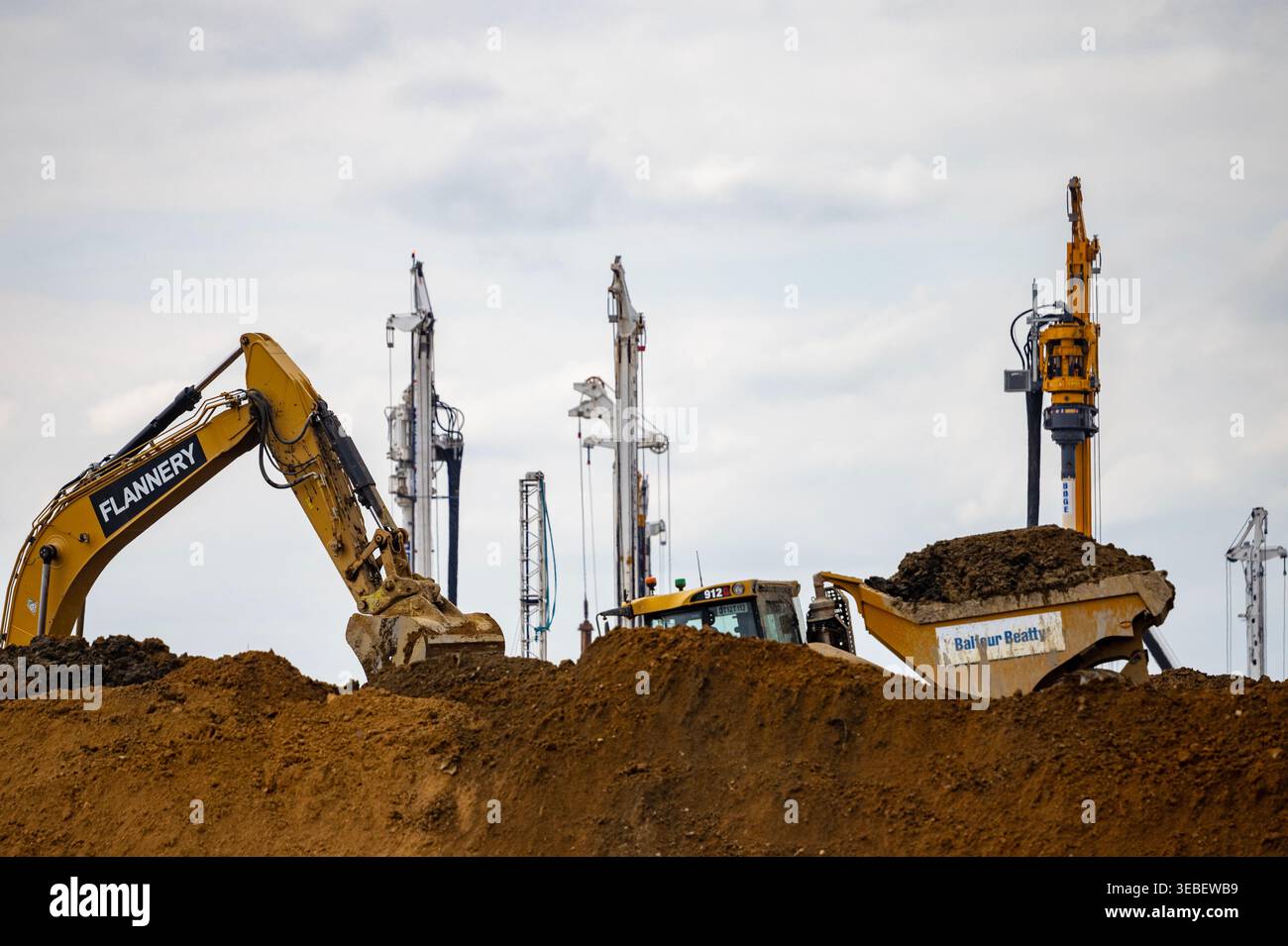 Construction de la centrale nucléaire de Sizewell C. Banque D'Images