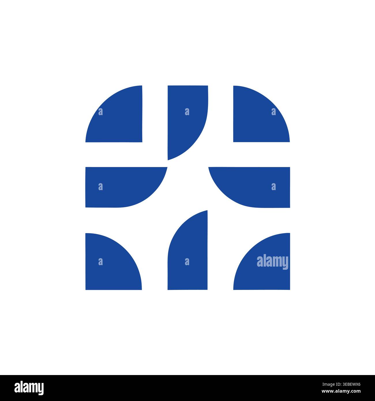 Logo géométrique abstrait de la croix médicale bleue Illustration de Vecteur