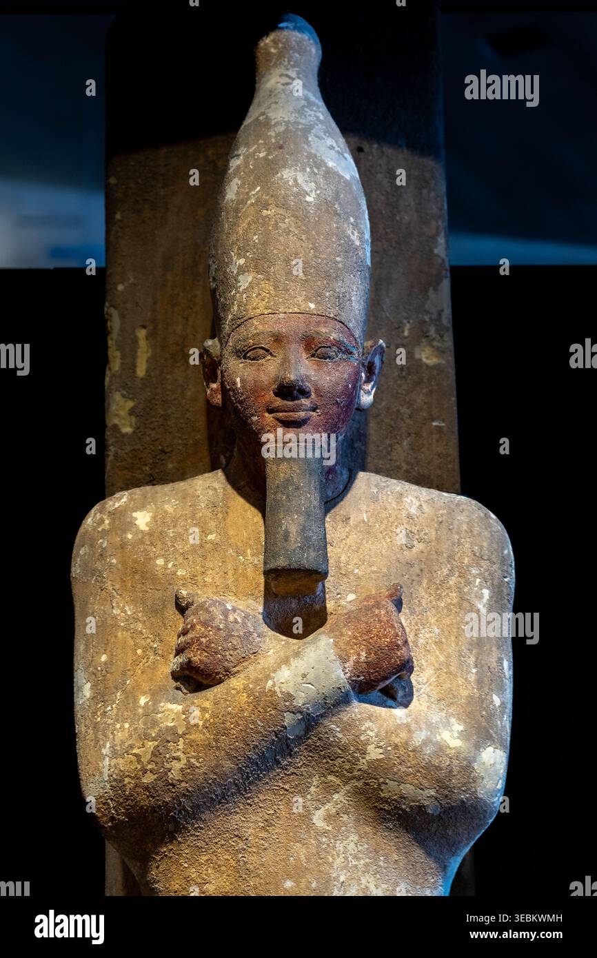Senusret I souverain de la douzième dynastie (moyen Empire), Grand Musée égyptien Banque D'Images