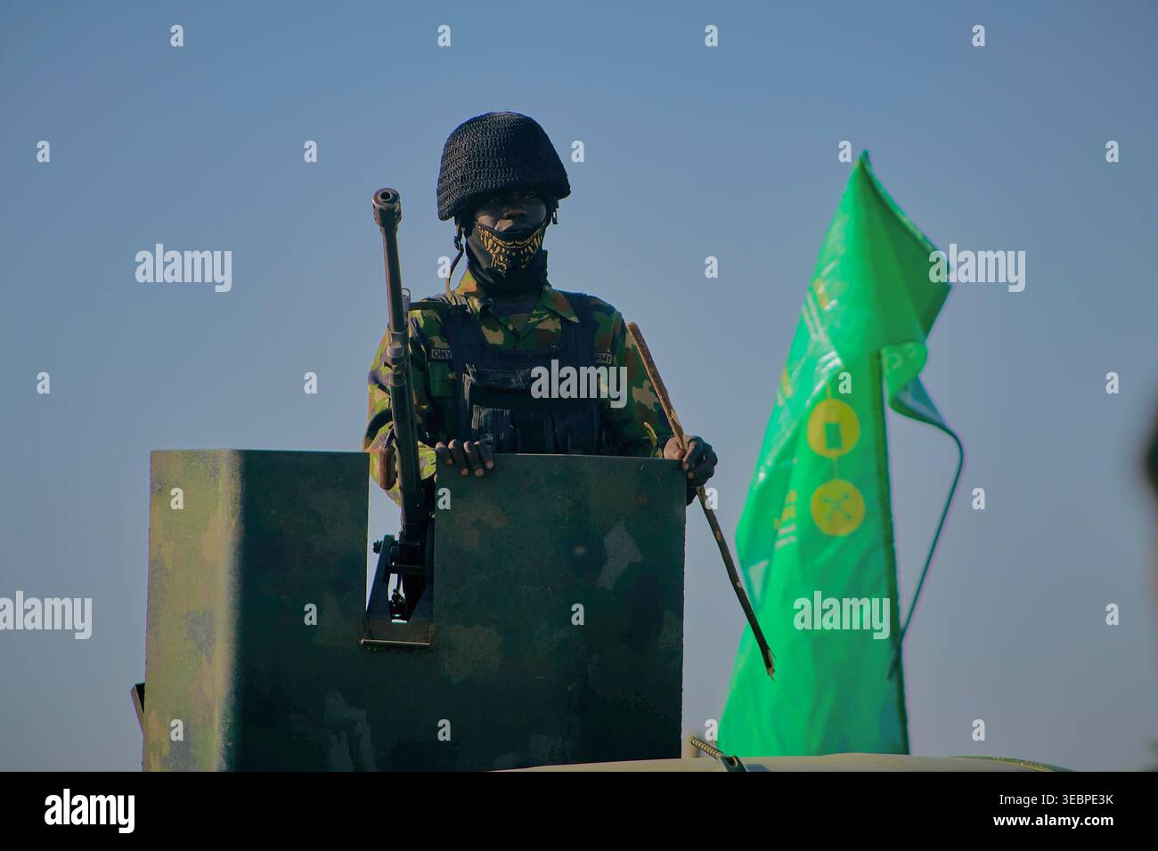Soldat à Zaria, Nigeria, le 22 mars 2026 Banque D'Images