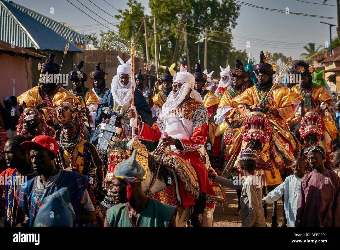 Festival Durbar à Zaria, Nigeria Banque D'Images