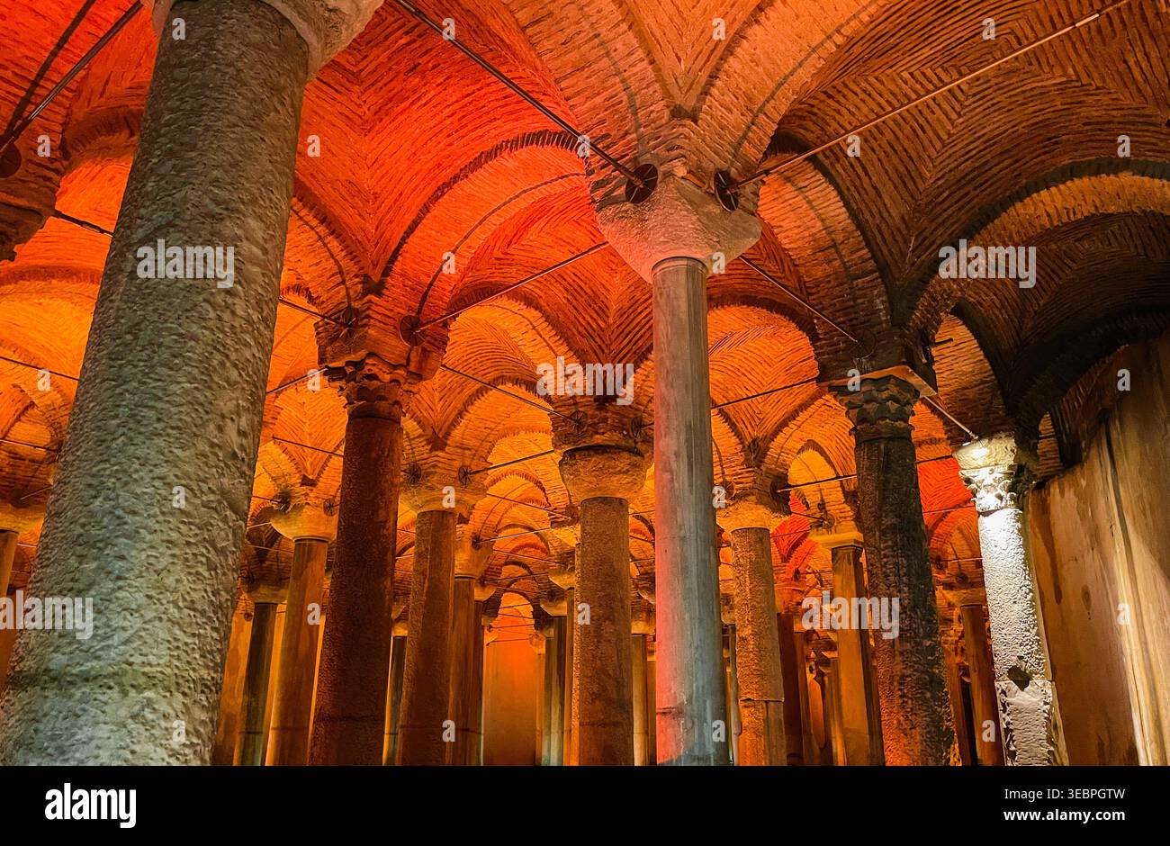 La Citerne basilique Istanbul Banque D'Images