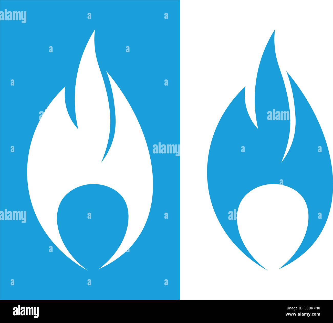 Logo Fire Flame avec minimaliste moderne Illustration de Vecteur