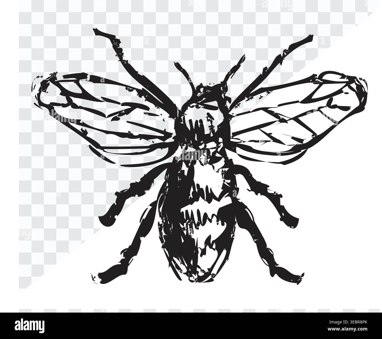 Logo Honey Bee Silhouette Illustration de Vecteur