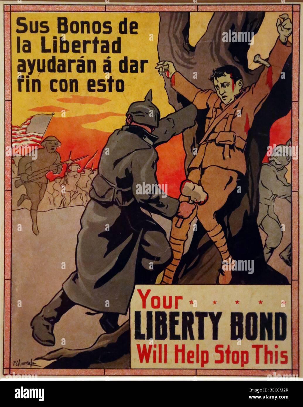 Affiche. États-Unis. Propagande pendant la première Guerre mondiale pour collecter des fonds par le biais de Liberty Bonds, événement dans ses colonies comme les Philippines. 1017. Manille, Philippines. Banque D'Images