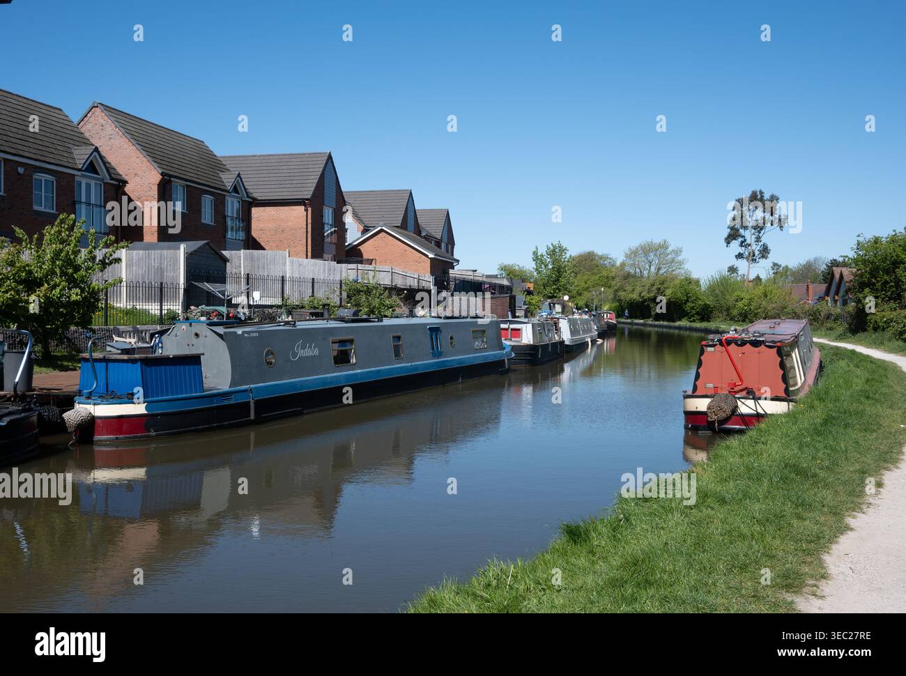 Le canal de Coventry, Nuneaton, Warwickshire, Royaume-Uni Banque D'Images
