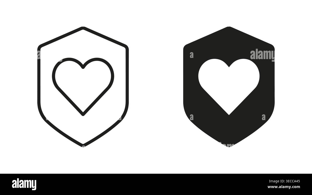 Collection d'icônes de protection de la sécurité sanitaire dans un style moderne et plat, bien-être, assurance, sécurité, soins et bouclier médical Illustration de Vecteur