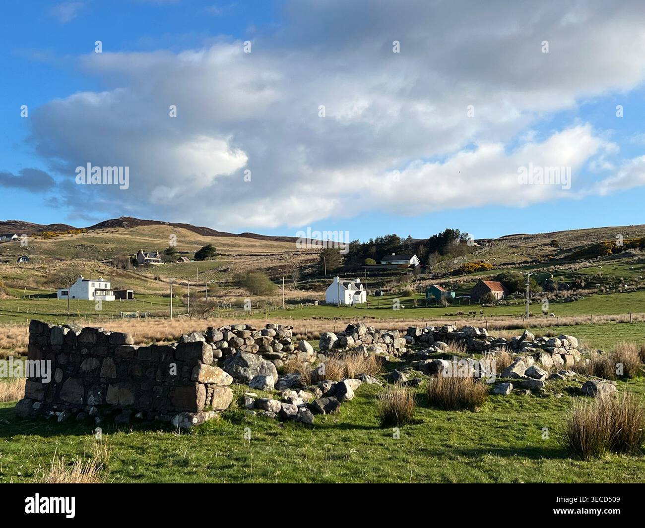 La communauté crofting de Mellon Charles Highlands du nord-ouest de l'Écosse Banque D'Images