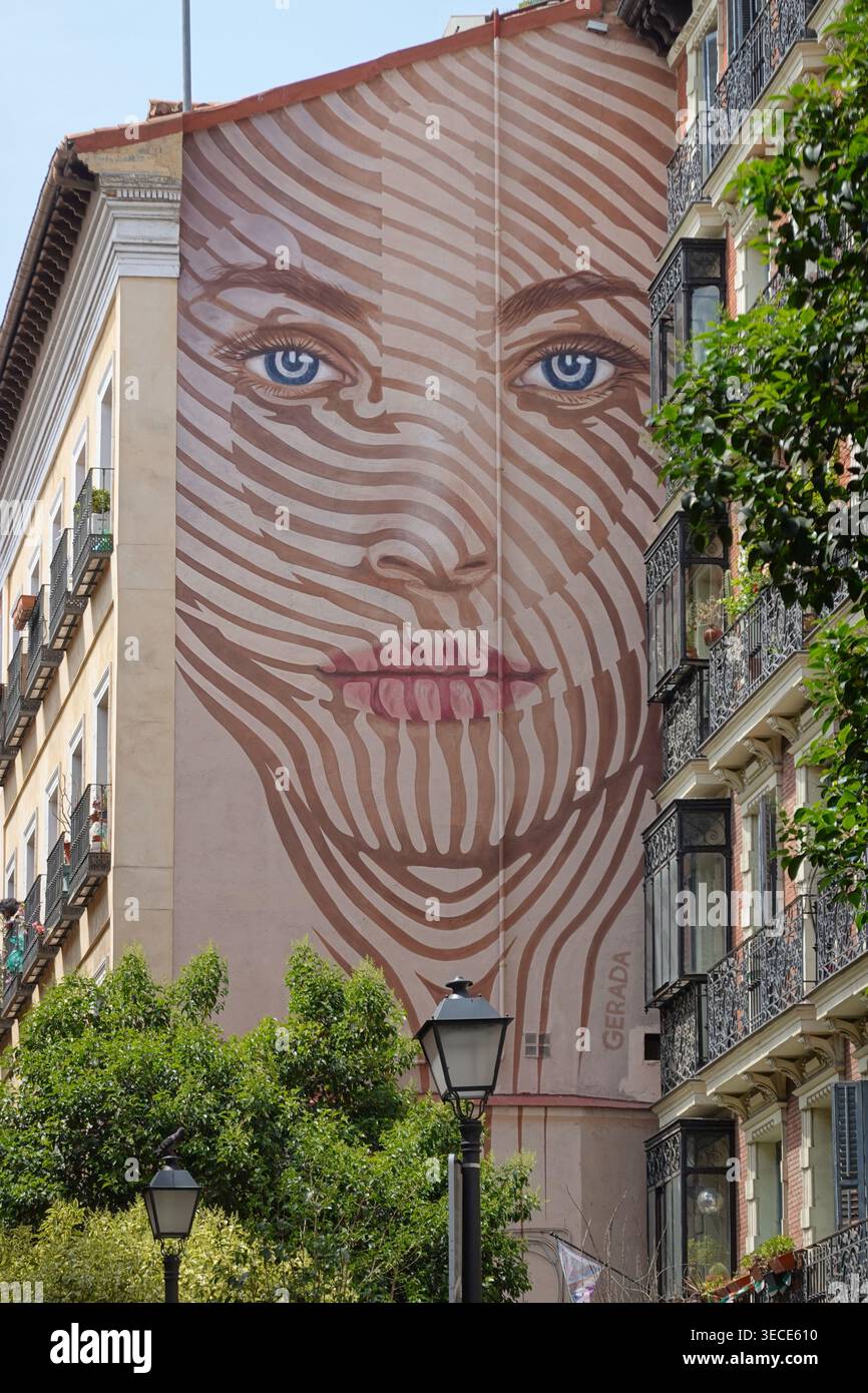 Madrid, Huertas, Street Art // Madrid, Huertas, Street Art Banque D'Images
