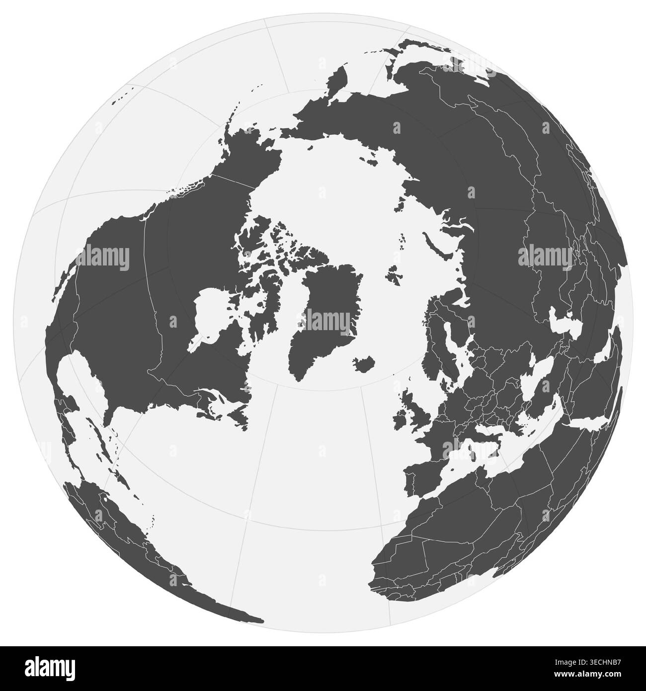 Illustration du globe de carte du monde. Banque D'Images