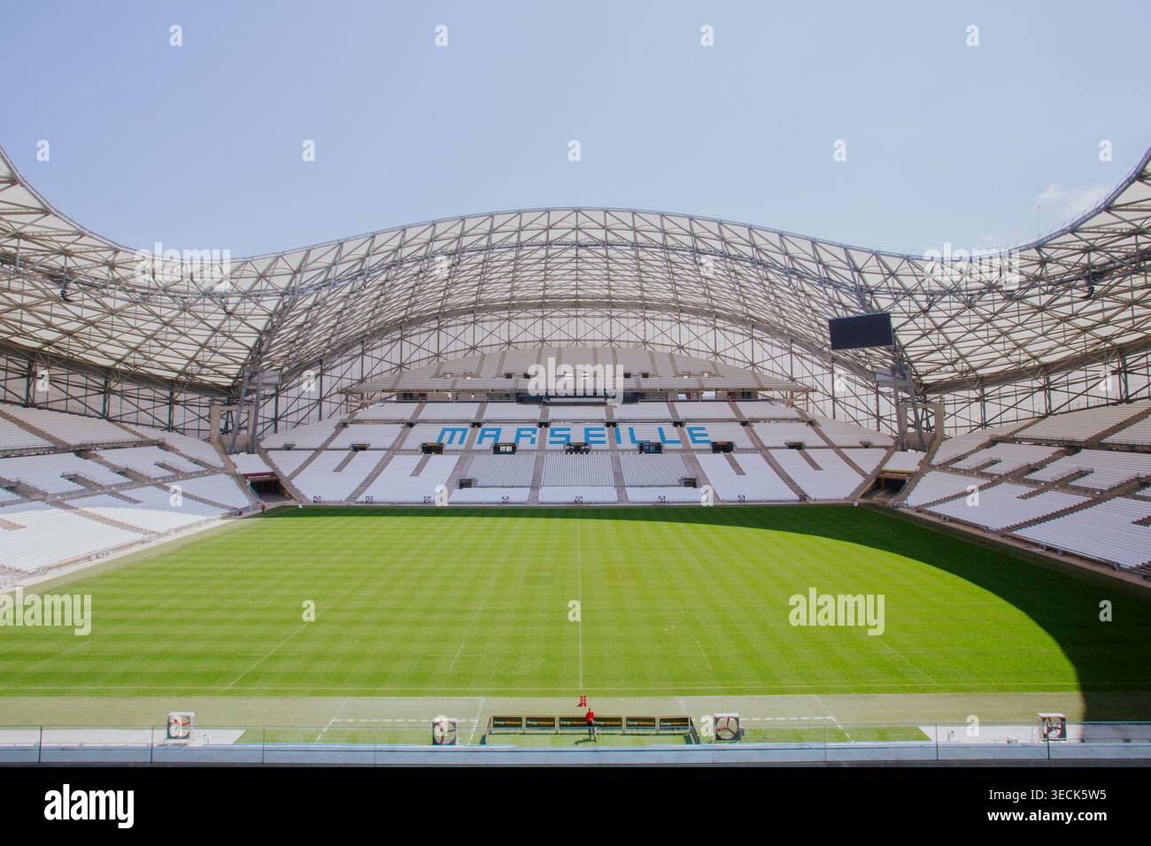 Marseille, France : 3 juin 2017 - vue générale du stade Vélodrome, siège de l'Olympique de Marseille. Banque D'Images