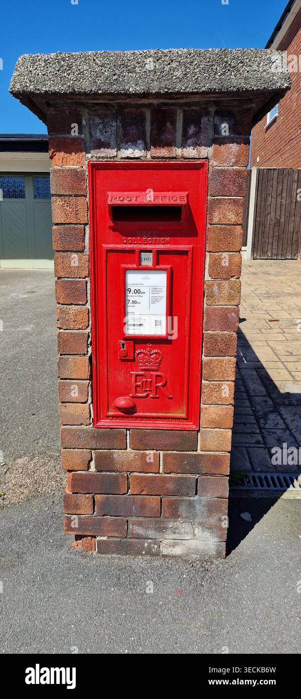 Brick Postbox Banque D'Images