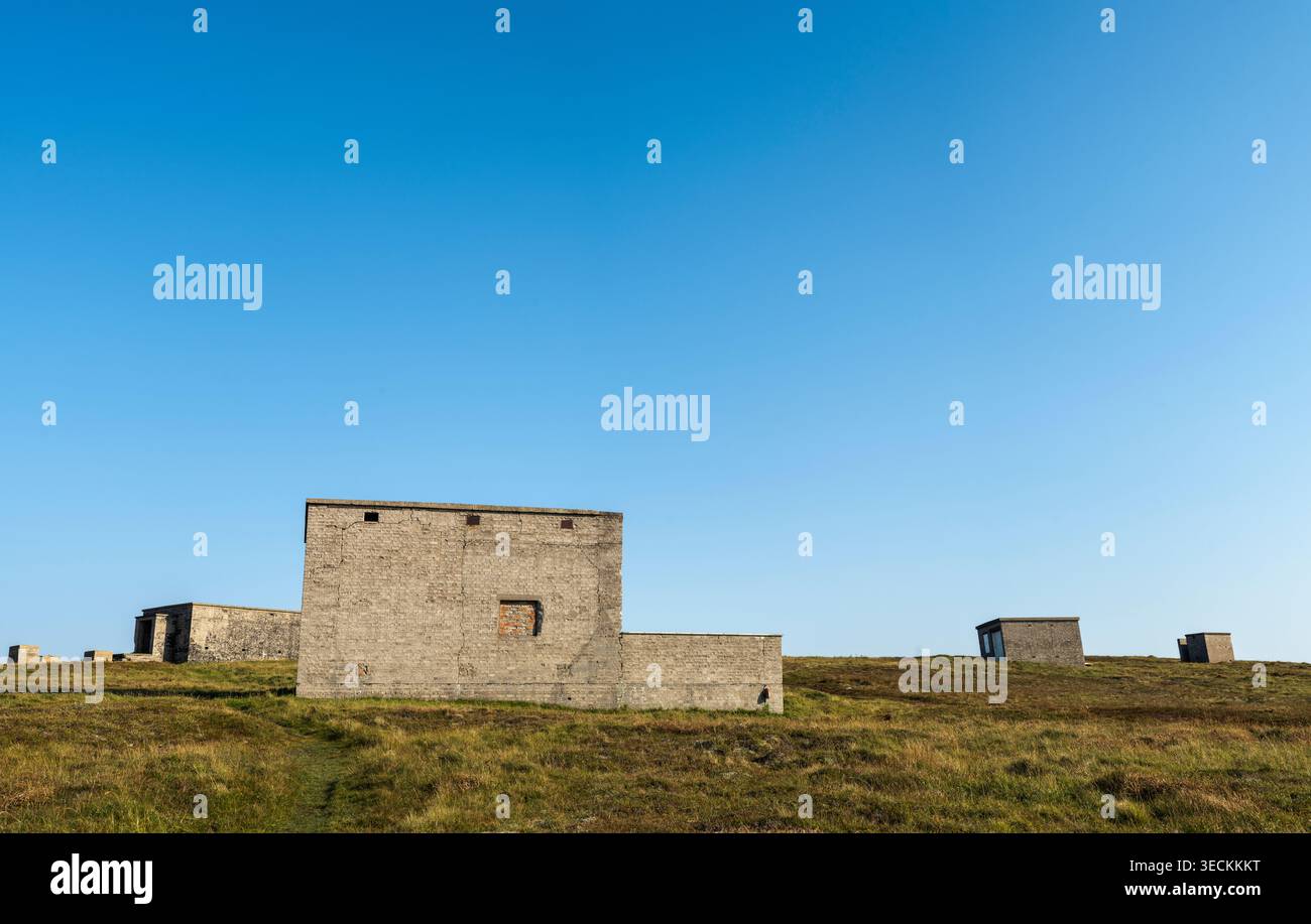 Installation en temps de guerre, non utilisée, à Dunnet Head. Banque D'Images