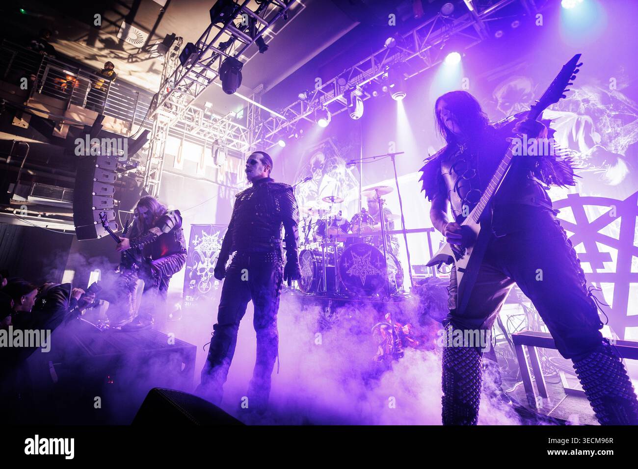Le groupe de metal suédois Dark Funeral se produit en concert à l'O2 Academy Islington à Londres, au Royaume-Uni, le 7 janvier 2025 Banque D'Images