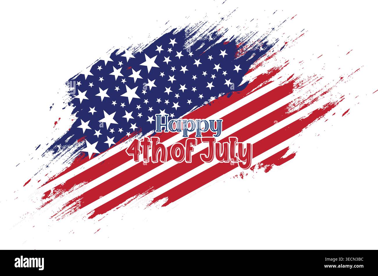 Joyeux 4 juillet – American Independence Day Celebration Design Illustration de Vecteur