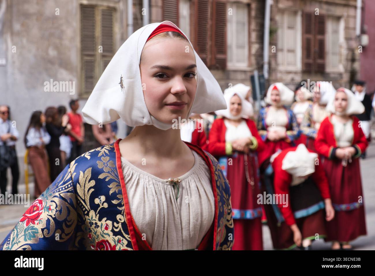 Édition 370° de la procession religieuse/folklorique Sant'Efisio à Cagliari Banque D'Images