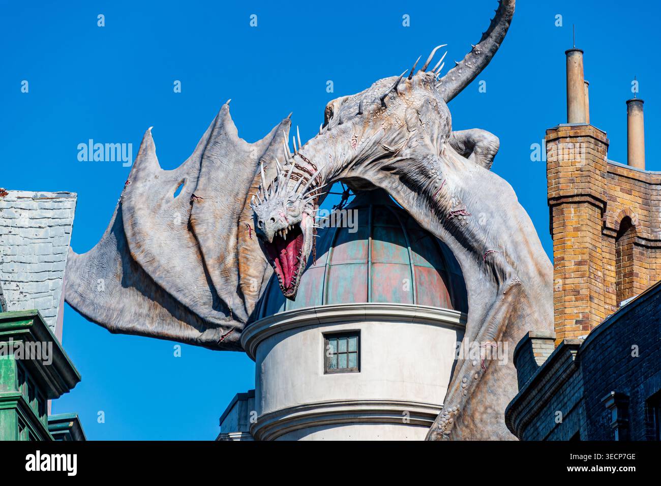 Gringotts Bank à Universal Studios, Orlando, Floride - 17.04.2026 Banque D'Images
