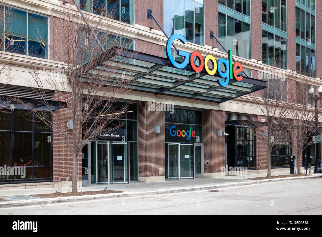 Google Fulton Market Office, deuxième bureau de Chicago, Illinois, États-Unis. Banque D'Images