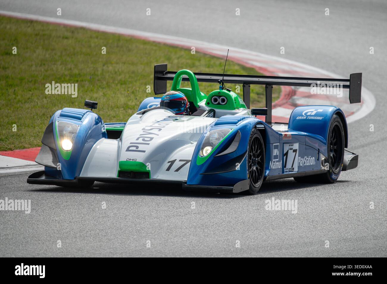 David Hart au volant du prototype 2005 Pescarolo C60 LMP1B lors de l’événement Endurance Racing Legends au Espíritu de Montjuïc organisé par Peter Auto. Banque D'Images