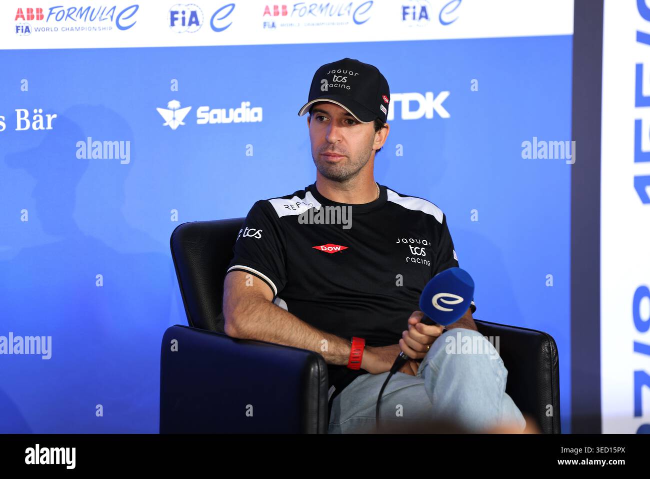 António Félix da Costa, Jaguar TCS Racing - Fahrer Pressekonferenz - ABB Formula E - 2026 HANKOOK BERLIN E-PRIX, Tempelhofer Feld, Berlin, 01.5.26 Banque D'Images
