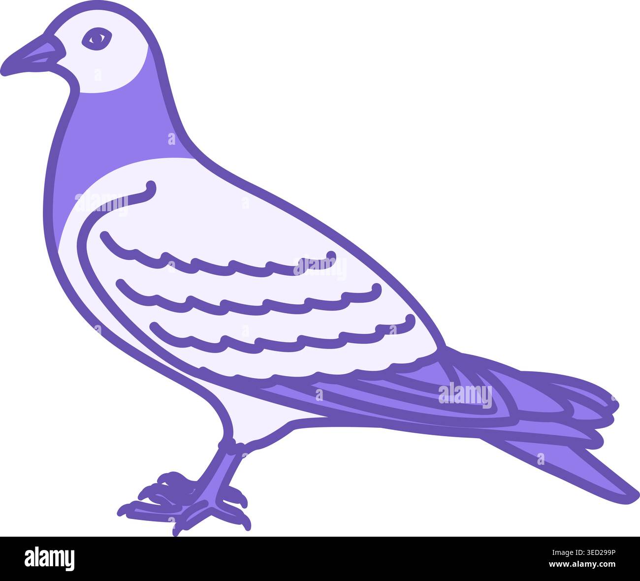Icône couleur pigeon. Illustration vectorielle. Dove, Bird. Agriculture, agriculture. Concept d'animaux domestiques Illustration de Vecteur